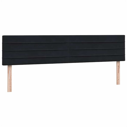 Giroletto a Molle con Materasso Nero 200x220 cm in Velluto