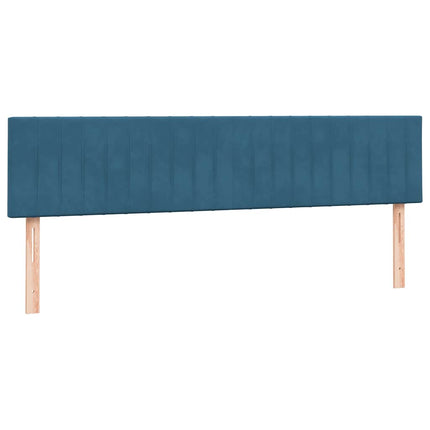 Giroletto a Molle con Materasso Blu Scuro 200x210 cm in Velluto