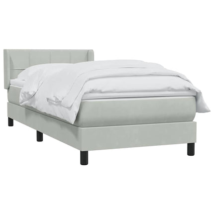 Giroletto a Molle con Materasso Verde Scuro 80x210 cm Velluto