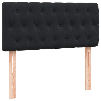 Giroletto a Molle con Materasso Nero 80x220 cm Velluto
