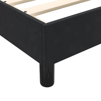 Giroletto a Molle con Materasso Nero 160x210 cm in Velluto