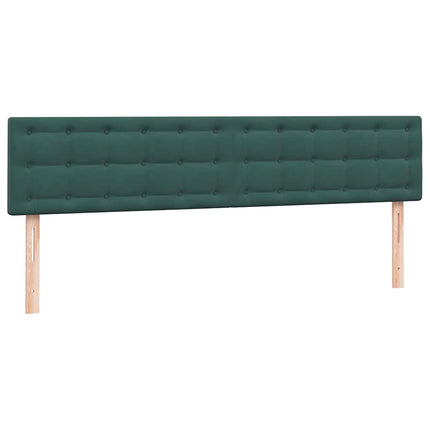 Giroletto a Molle con Materasso Verde Scuro 200x220 cm Velluto