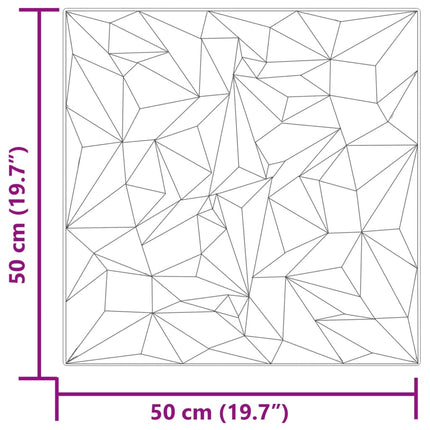 Pannelli Murali 48 pz Beton 50x50 cm XPS 12 m² Ametista