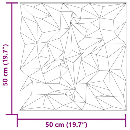 Pannelli Murali 48 pz Verdi 50x50 cm XPS 12 m² Ametista