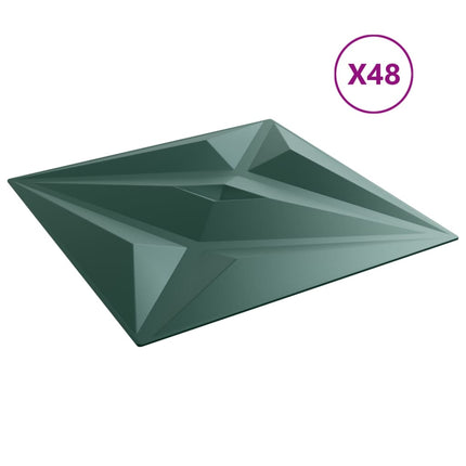 Pannelli Murali 48 pz Verdi 50x50 cm XPS 12 m² Stella