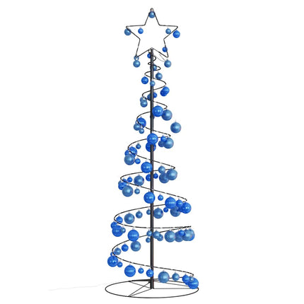 Albero di Natale a LED con Palline 100 LED Bianco Caldo 150 cm