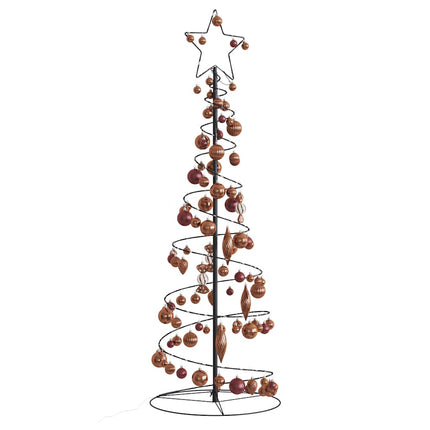 Albero di Natale a LED con Palline 100 LED Bianco Caldo 150 cm