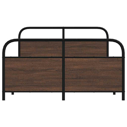 Giroletto senza Materasso in Metallo Rovere Marrone 140x200 cm