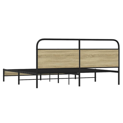 Giroletto senza Materaso in Metallo Rovere Sonoma 180x200 cm