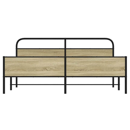 Giroletto senza Materaso in Metallo Rovere Sonoma 180x200 cm