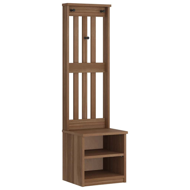 Albero da Ingresso SANDENS 45x40x159,5 cm in Legno di Pino