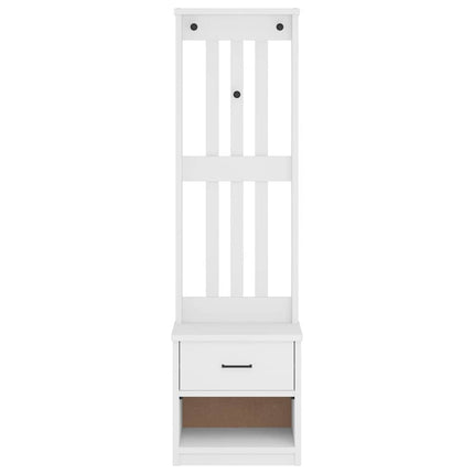Albero da Ingresso SANDENS Bianco 45x40x159,5 cm Legno di Pino