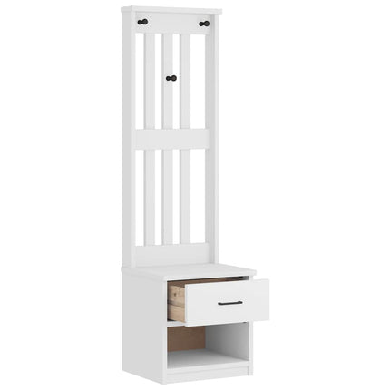 Albero da Ingresso SANDENS Bianco 45x40x159,5 cm Legno di Pino