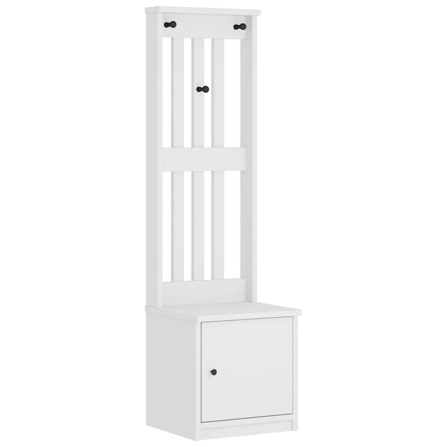 Albero da Ingresso SANDENS Bianco 45x40x159,5 cm Legno di Pino