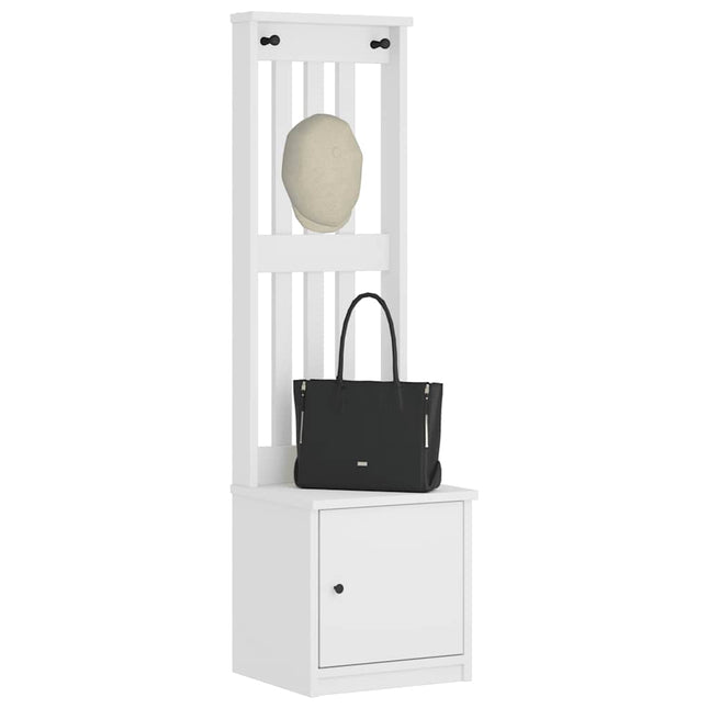 Albero da Ingresso SANDENS Bianco 45x40x159,5 cm Legno di Pino