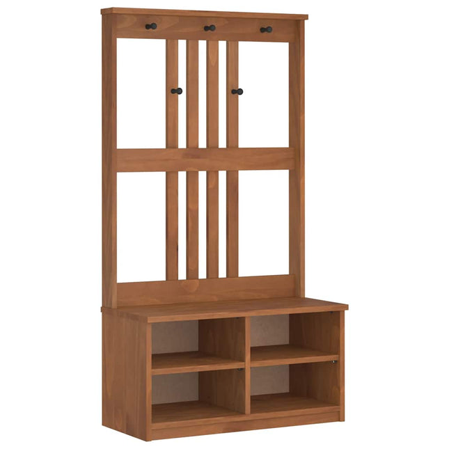 Albero da Ingresso SANDENS 87x40x159,5 cm in Legno di Pino