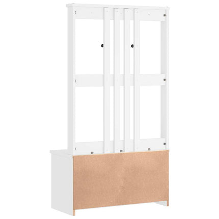 Albero da Ingresso SANDENS Bianco 87x40x159,5 cm Legno di Pino
