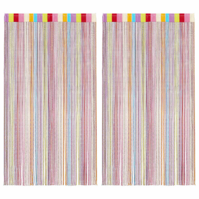 Tende a Filo 2 pz Multicolore 100x250 cm