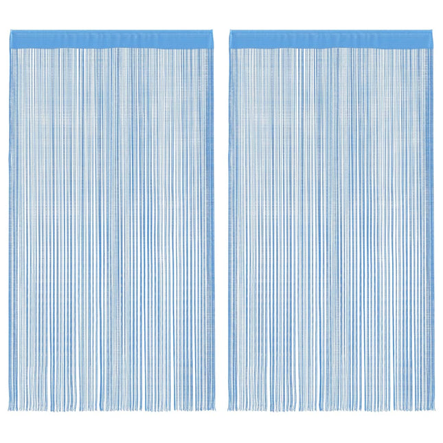 Tende a Filo 2 pz Azzurro 100x250 cm