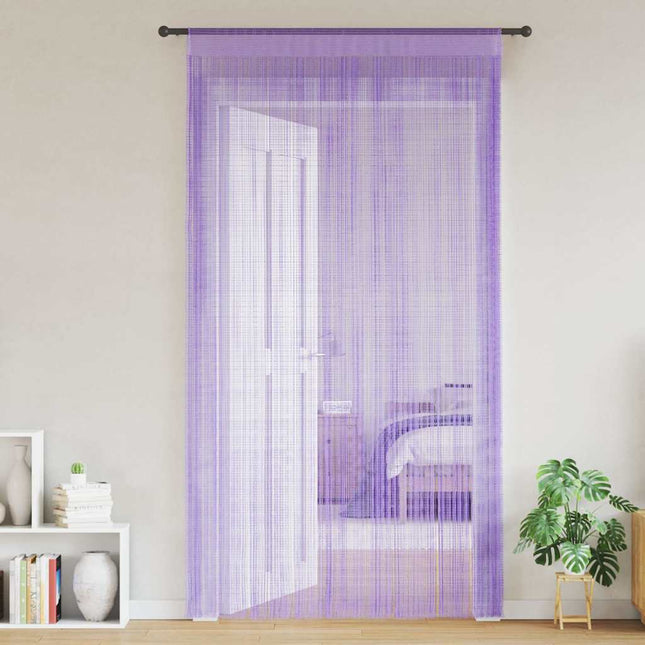 Tende a Filo 2 pz Viola 140x250 cm
