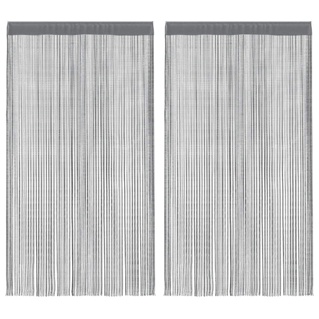 Tende a Filo 2 pz Antracite 100x250 cm