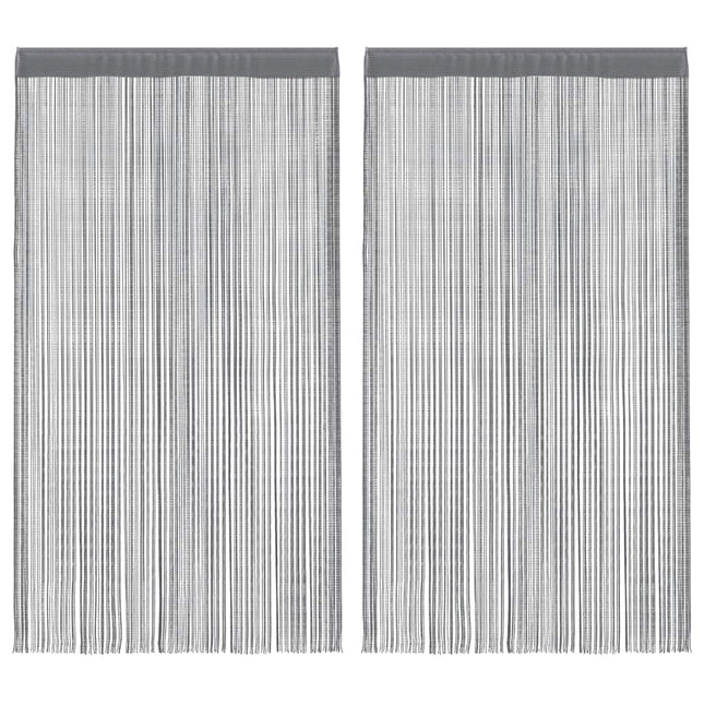 Tende a Filo 2 pz Antracite 140x250 cm