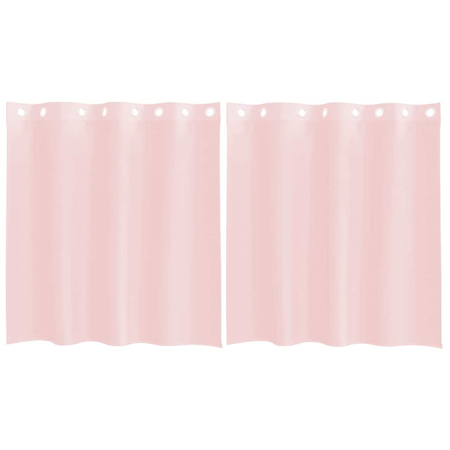 Tende in Voile con Occhielli 2 pz Rosa Chiaro 140x140 cm