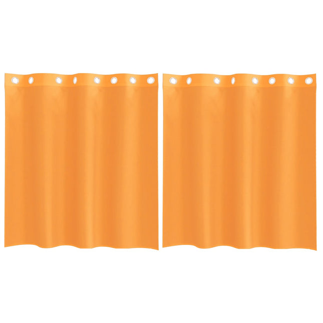 Tende in Voile con Occhielli 2 pz Arancio 140x140 cm