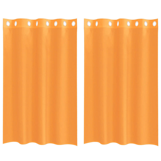 Tende in Voile con Occhielli 2 pz Arancio 140x175 cm
