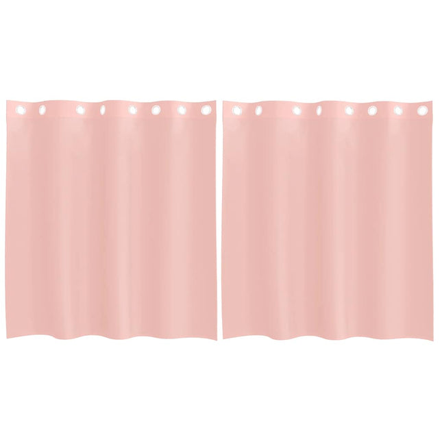 Tende in Voile con Occhielli 2 pz Rosa 140x140 cm