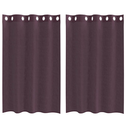 Tende in Voile con Occhielli 2 pz Viola 140x175 cm