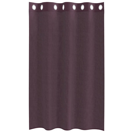 Tende in Voile con Occhielli 2 pz Viola 140x175 cm