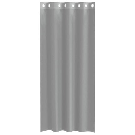 Tende in Voile con Occhielli 2 pz Grigio Chiaro 140x245 cm