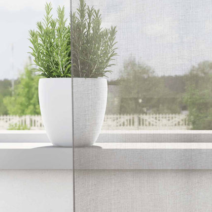 Tende in Voile con Occhielli 2 pz Grigio Chiaro 140x300 cm