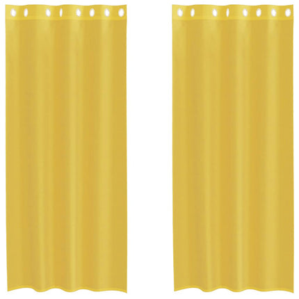 Tende in Voile con Occhielli 2 pz Giallo