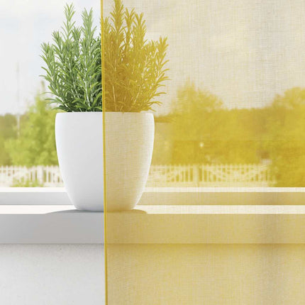 Tende in Voile con Occhielli 2 pz Giallo