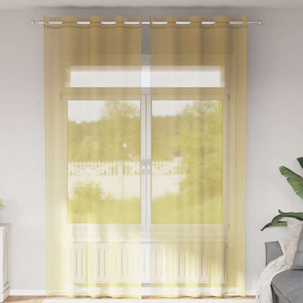Tende in Voile con Occhielli 2 pz Giallo