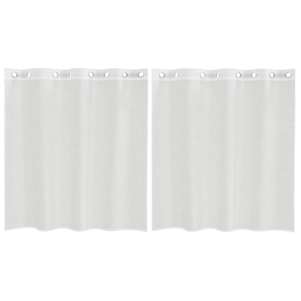 Tende in Voile con Occhielli 2 pz Bianco