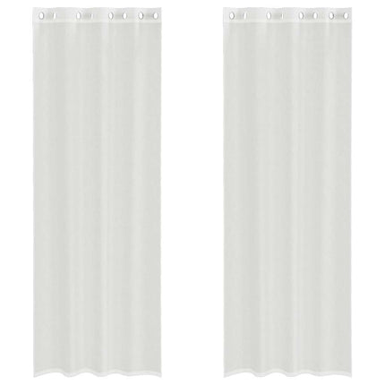 Tende in Voile con Occhielli 2 pz Bianco