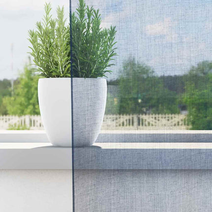 Tende in Voile con Tasche per Aste 2 pz Blu Reale