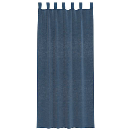 Tende in Voile con Tasche per Aste 2 pz Blu Reale