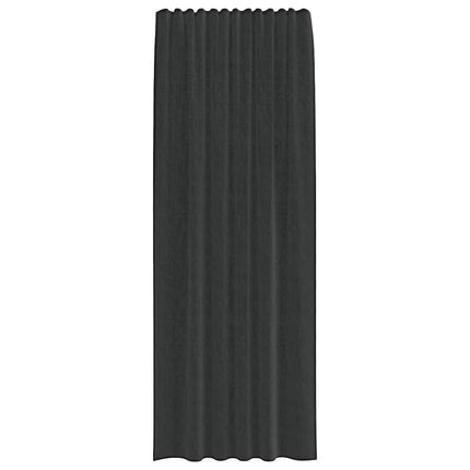 Tende in Voile con Linguetta 2 pz Nero