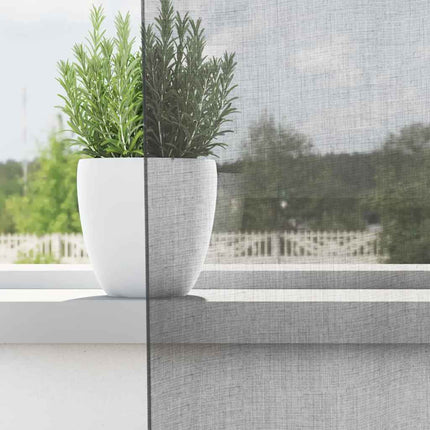 Tende in Voile con Passanti 2 pz Grigio Scuro 140x225 cm