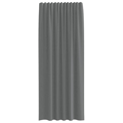 Tende in Voile con Passanti 2 pz Grigio Scuro 140x225 cm