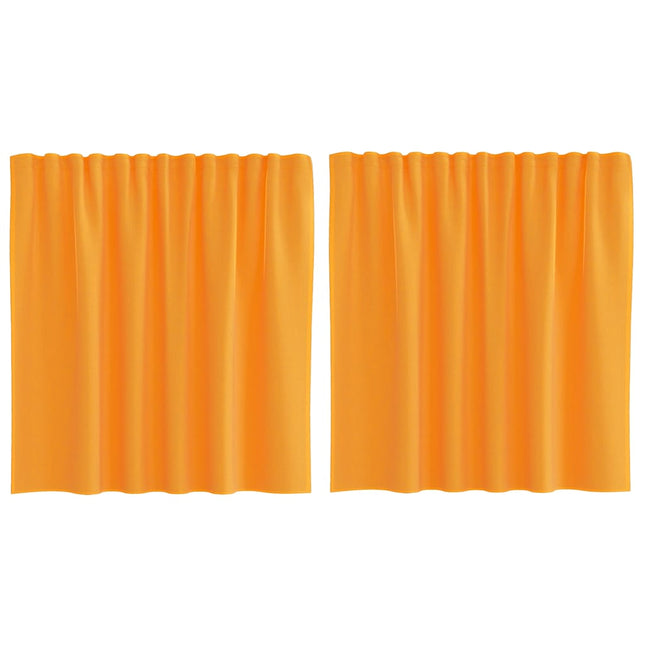 Tende in Voile con Passanti 2 pz Arancio 140x140 cm