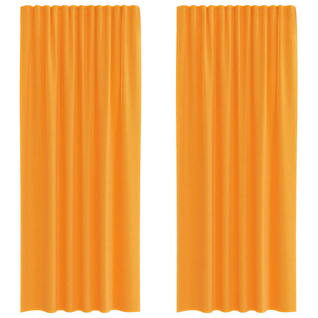 Tende in Voile con Passanti 2 pz Arancio 140x225 cm