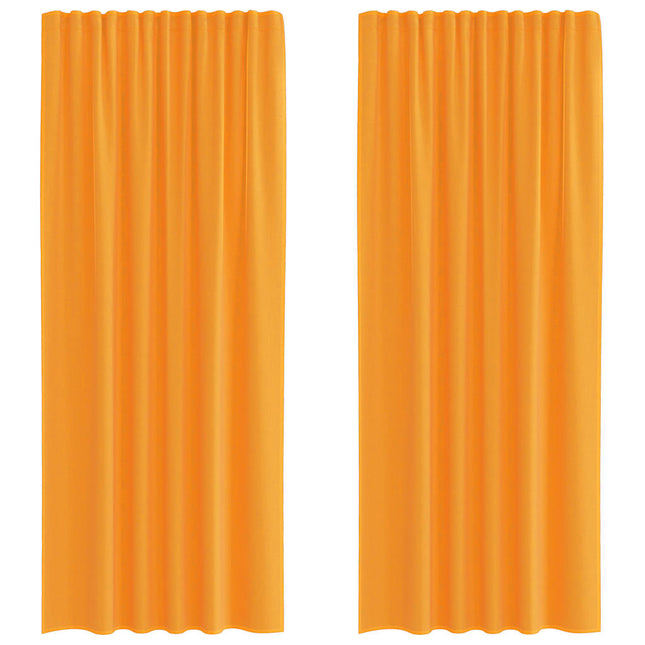 Tende in Voile con Passanti 2 pz Arancio 140x245 cm