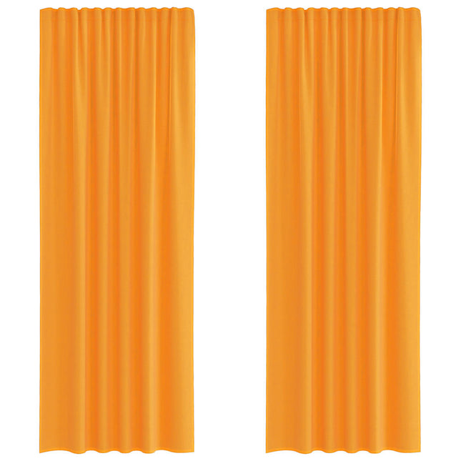 Tende in Voile con Passanti 2 pz Arancio 140x260 cm