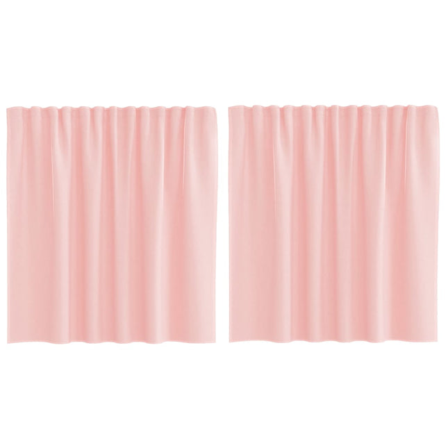 Tende in Voile con Passanti 2 pz Rosa 140x140 cm