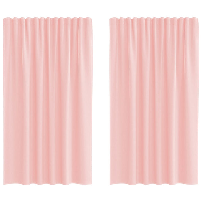 Tende in Voile con Passanti 2 pz Rosa 140x175 cm